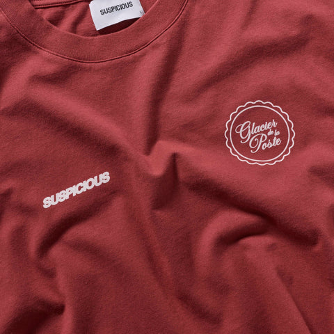 Glacier de la Poste x Suspicious / Glacier de la Poste x Suspicious Tee - Ruby Red