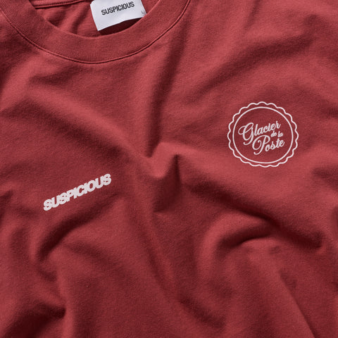 Glacier de la Poste x Suspicious / Glacier de la Poste x Suspicious Tee - Ruby Red