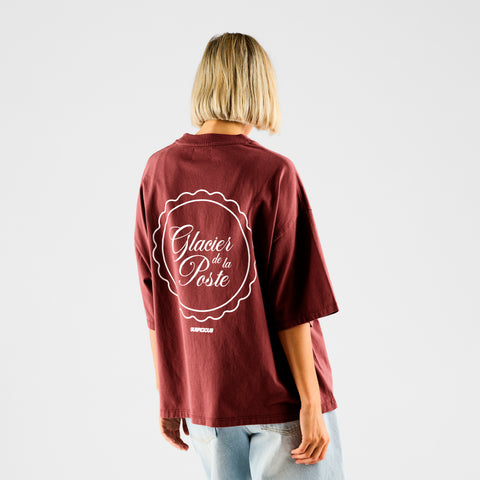 Glacier de la Poste x Suspicious / Glacier de la Poste x Suspicious Tee - Ruby Red