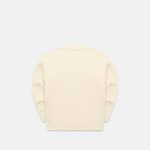 Winter3 / Icon Knitted Longsleeve Polo - Natural