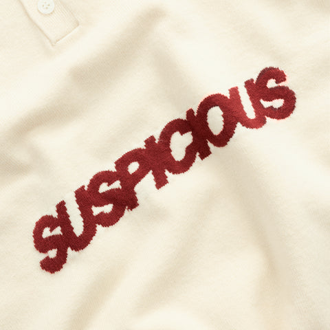 Winter3 / Icon Knitted Longsleeve Polo - Natural