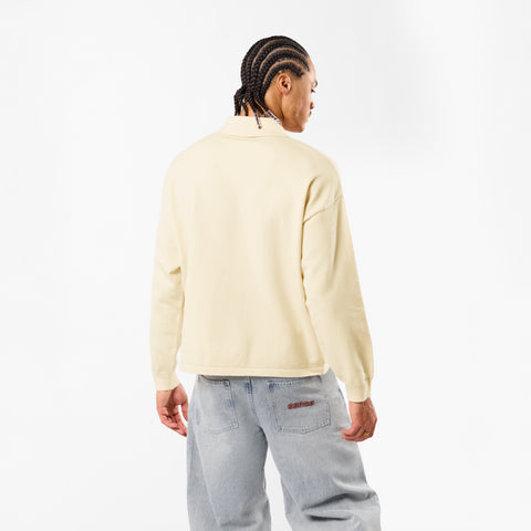 Winter3 / Icon Knitted Longsleeve Polo - Natural