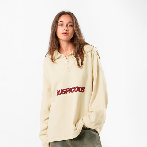 Winter3 / Icon Knitted Longsleeve Polo - Natural