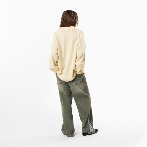 Winter3 / Icon Knitted Longsleeve Polo - Natural