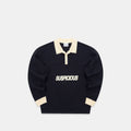 Winter3 / Icon Knitted Longsleeve Polo - Navy