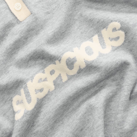 Winter3 / Icon Knitted Longsleeve Polo - Neutral Heather