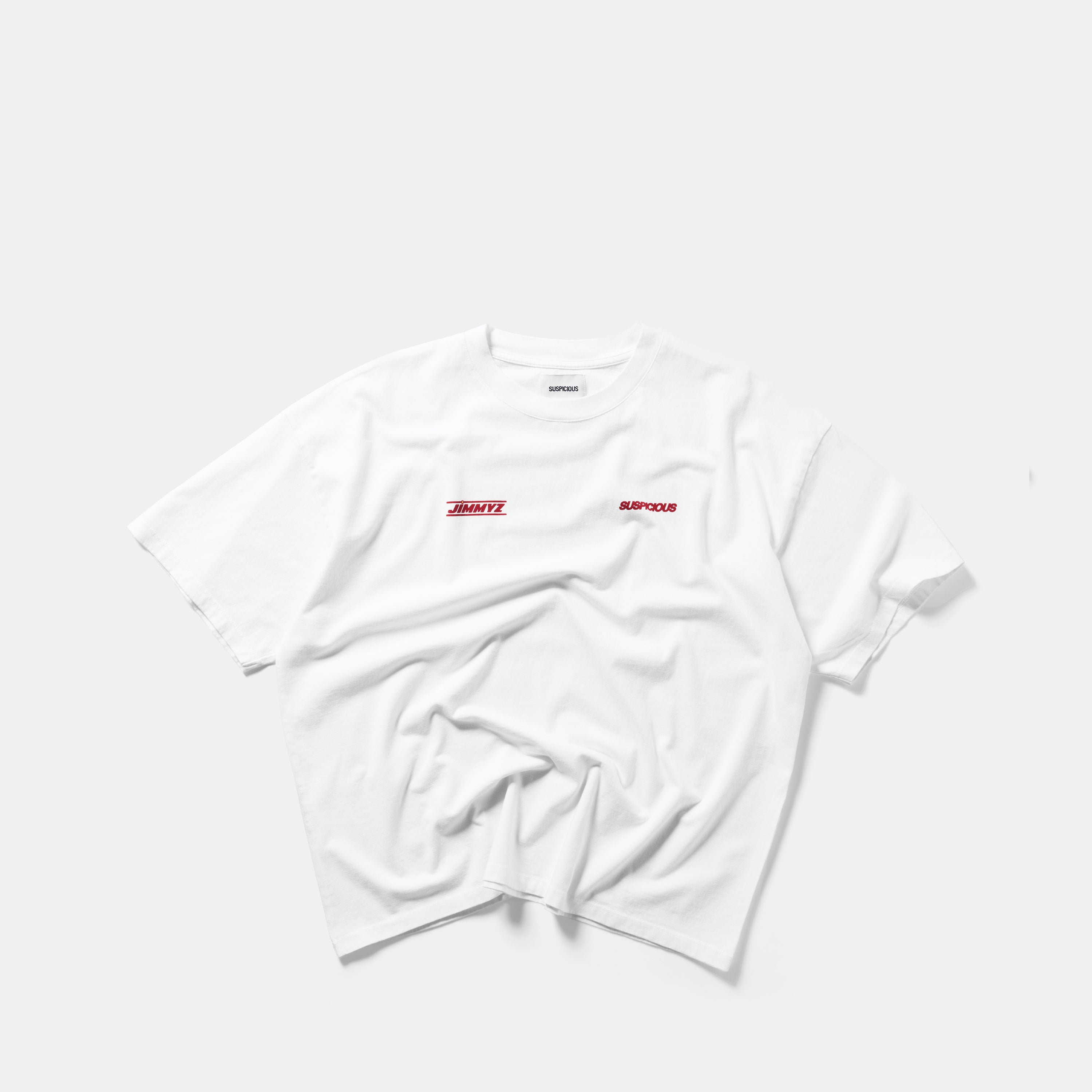 Jimmyz x Suspicious Tee - White – Suspicious Antwerp
