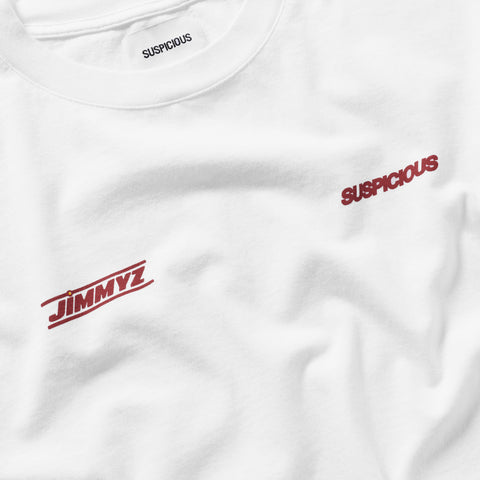 Jimmyz x Suspicious / Jimmyz x Suspicious Tee - White