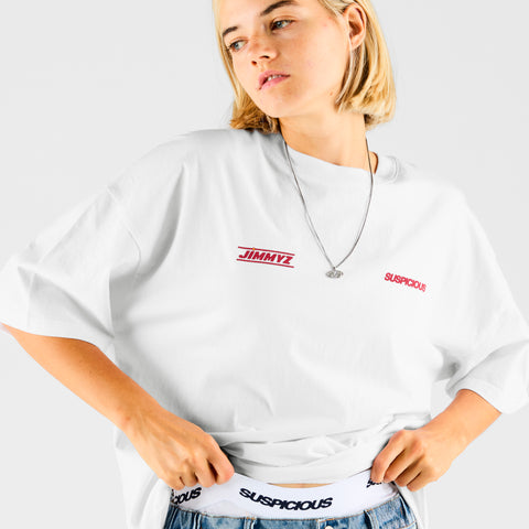 Jimmyz x Suspicious / Jimmyz x Suspicious Tee - White
