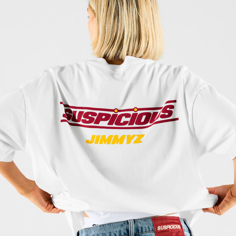 Jimmyz x Suspicious / Jimmyz x Suspicious Tee - White