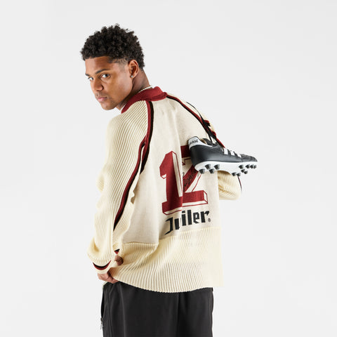 Football / Jupiler Knitted Football Longsleeve Polo - Natural