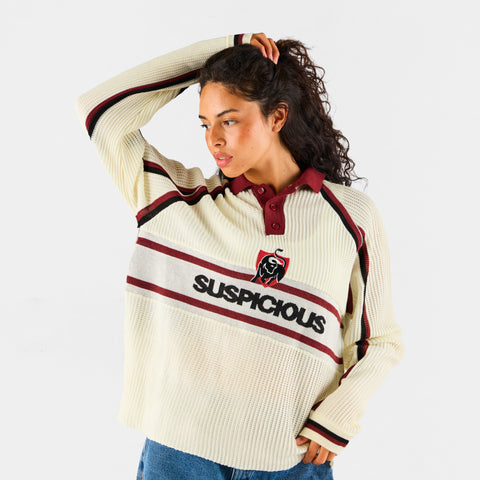 Football / Jupiler Knitted Football Longsleeve Polo - Natural
