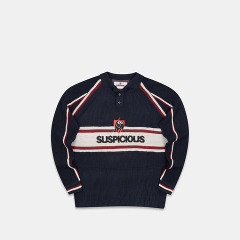 Football / Jupiler Knitted Football Longsleeve Polo - Nightfall