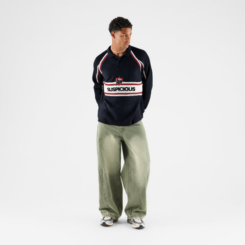 Football / Jupiler Knitted Football Longsleeve Polo - Nightfall