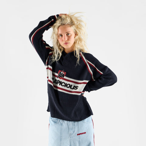 Football / Jupiler Knitted Football Longsleeve Polo - Nightfall