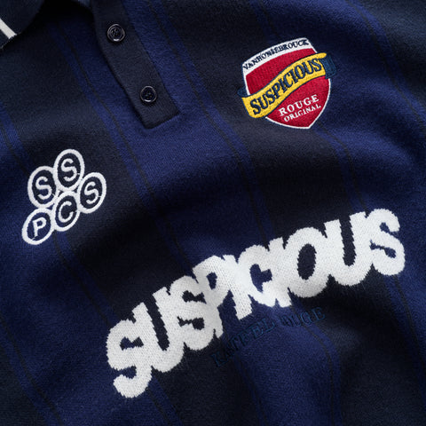 Winter4 / Kasteel Longsleeve Knitted Polo - Nightfall