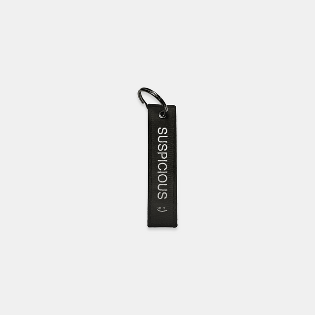The Embroidered Keychain - Black