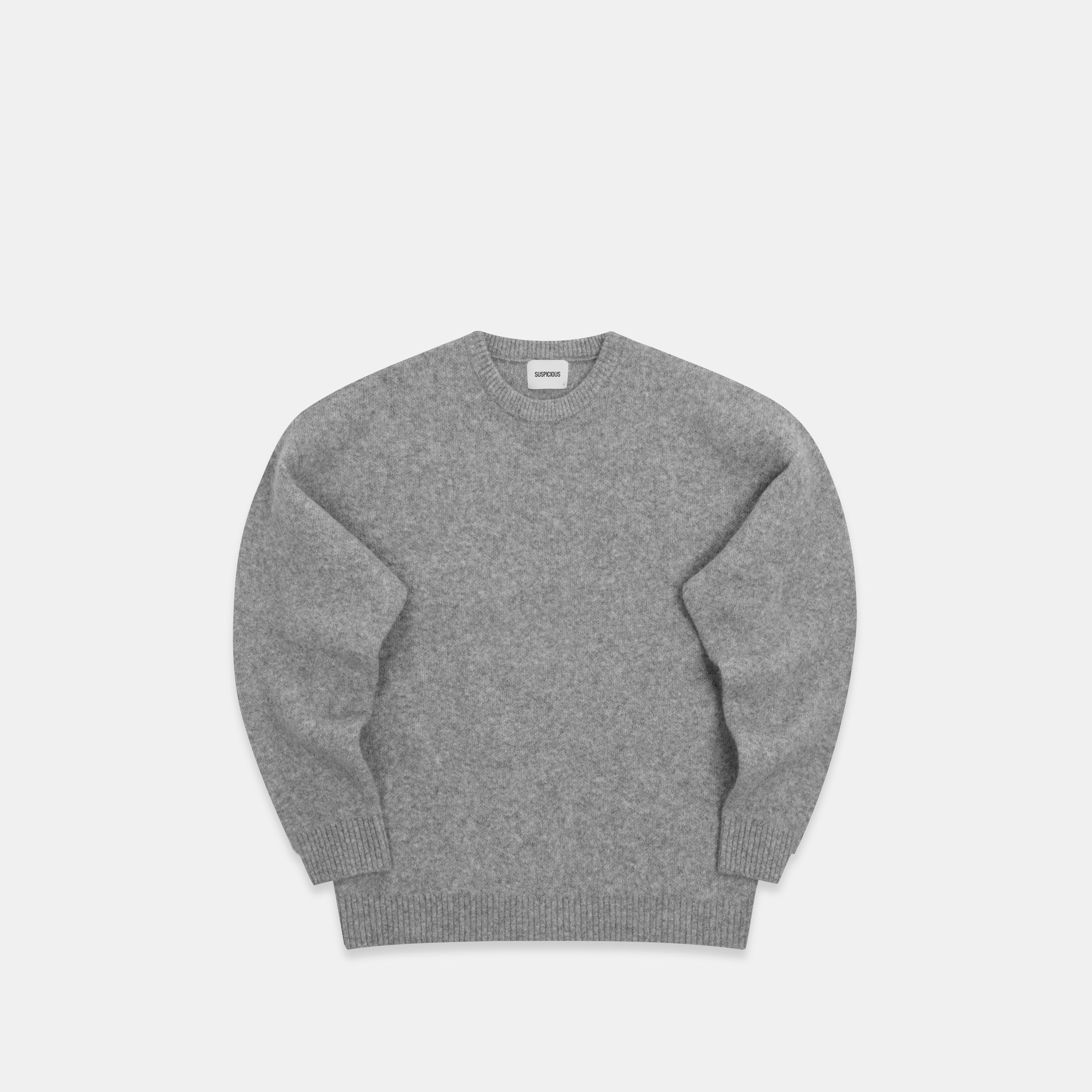 Landscape Knitted Sweat - Heather Grey – Suspicious Antwerp