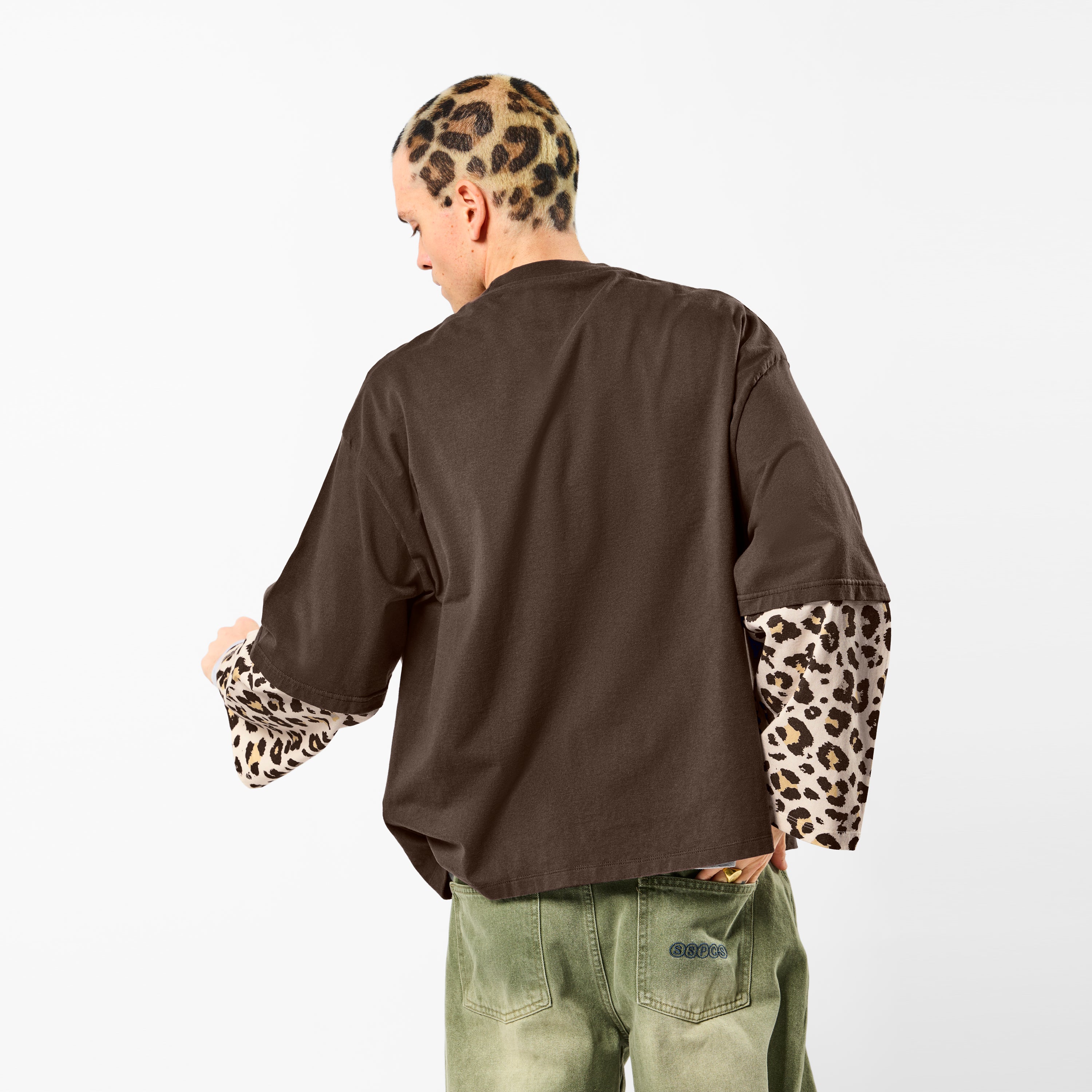 Leopard Layered Longsleeve - Espresso – Suspicious Antwerp
