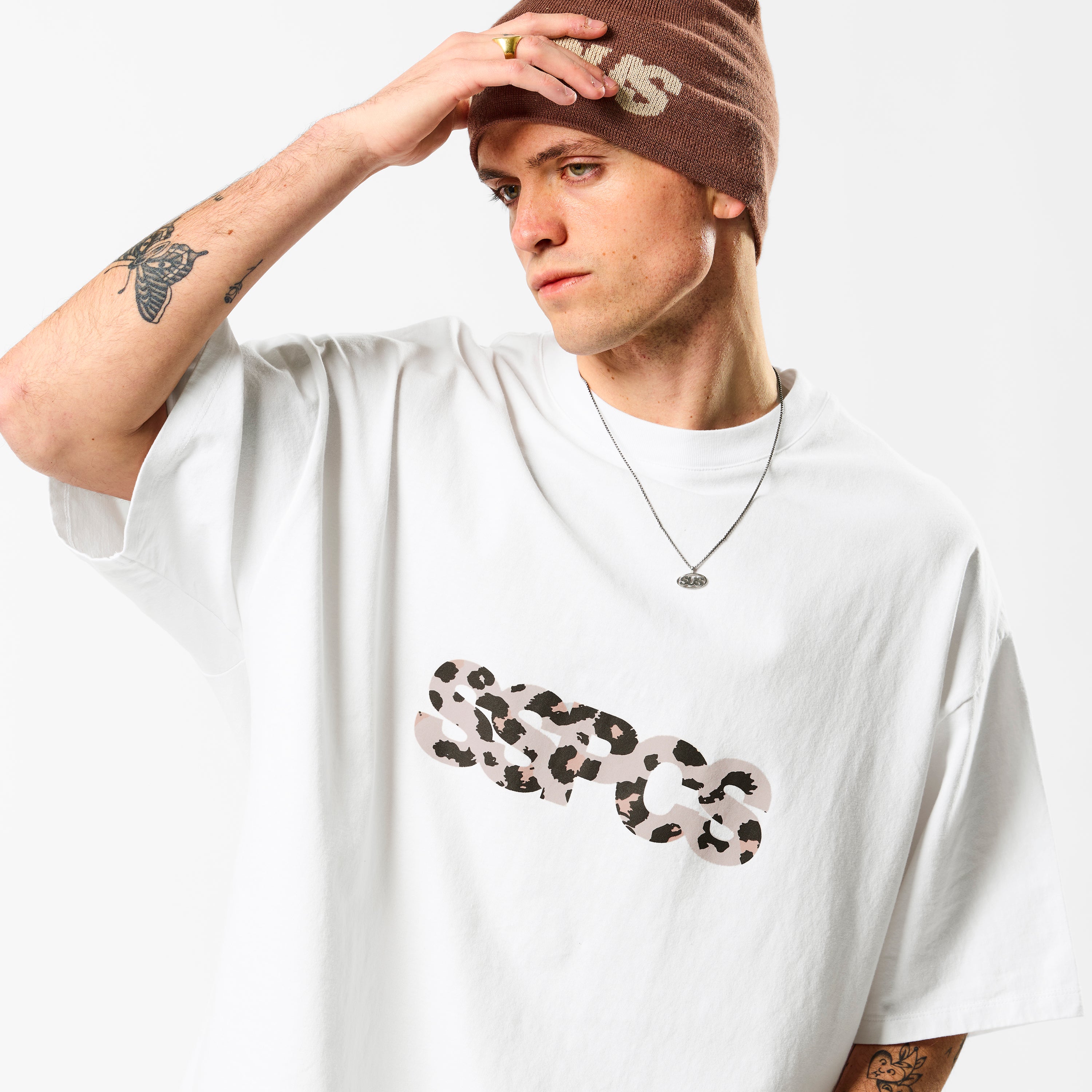 Leopard SSPCS Tee - White – Suspicious Antwerp