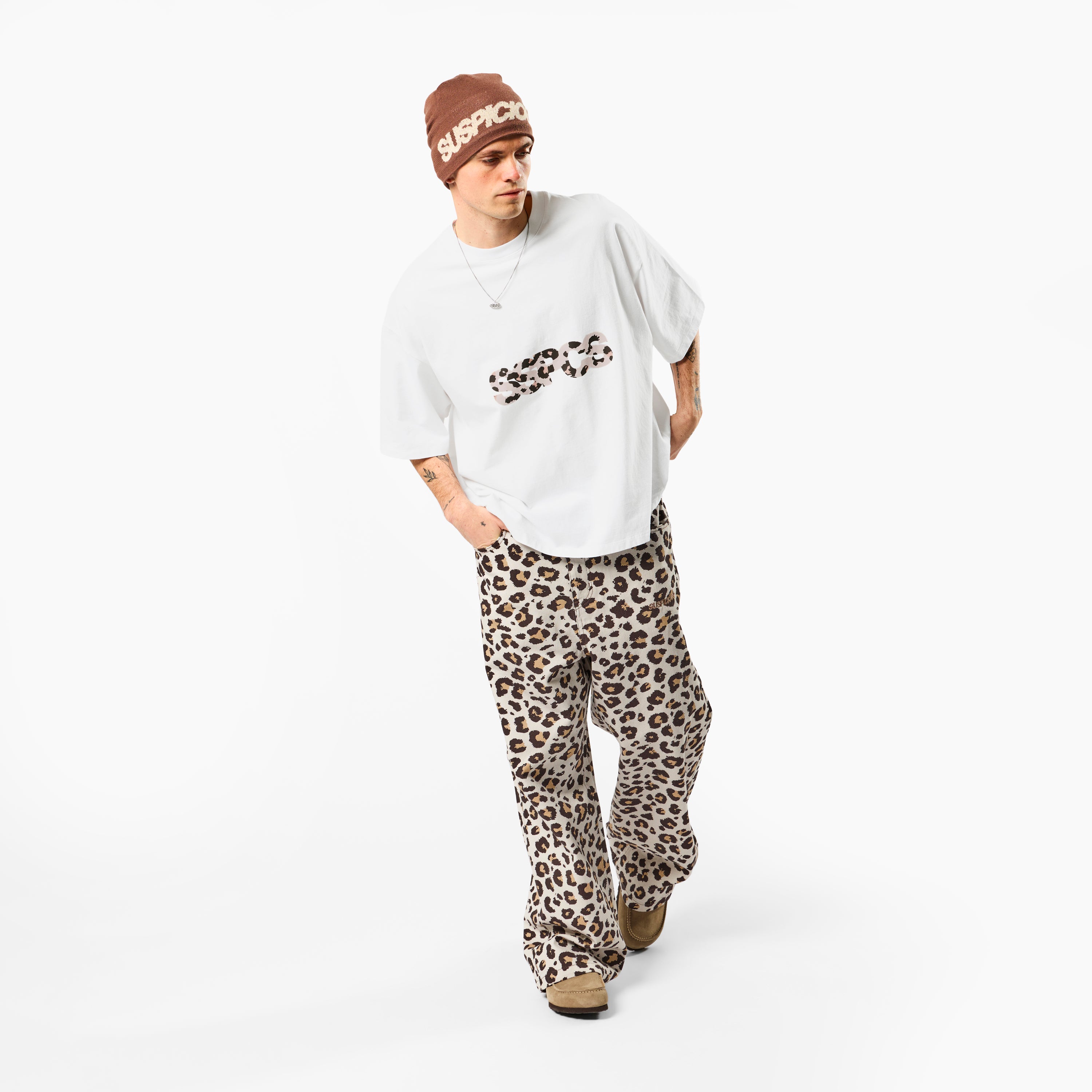 Leopard SSPCS Tee - White – Suspicious Antwerp