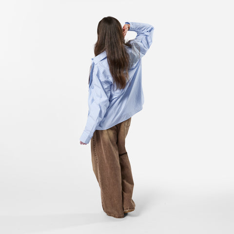 Off Season / Line Up Striped Longsleeve Shirt - Light Blue
