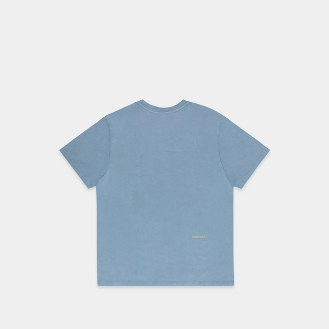 The Suspicious Smiley Tee - Mineral Blue