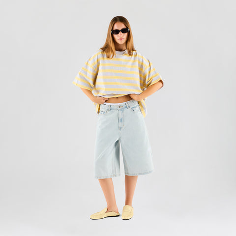 Summer Breeze / Mirror Striped Tee - Heather & Yellow