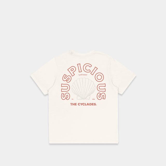 (The Cyclades) The Odyssey Tee - Natural / Brick
