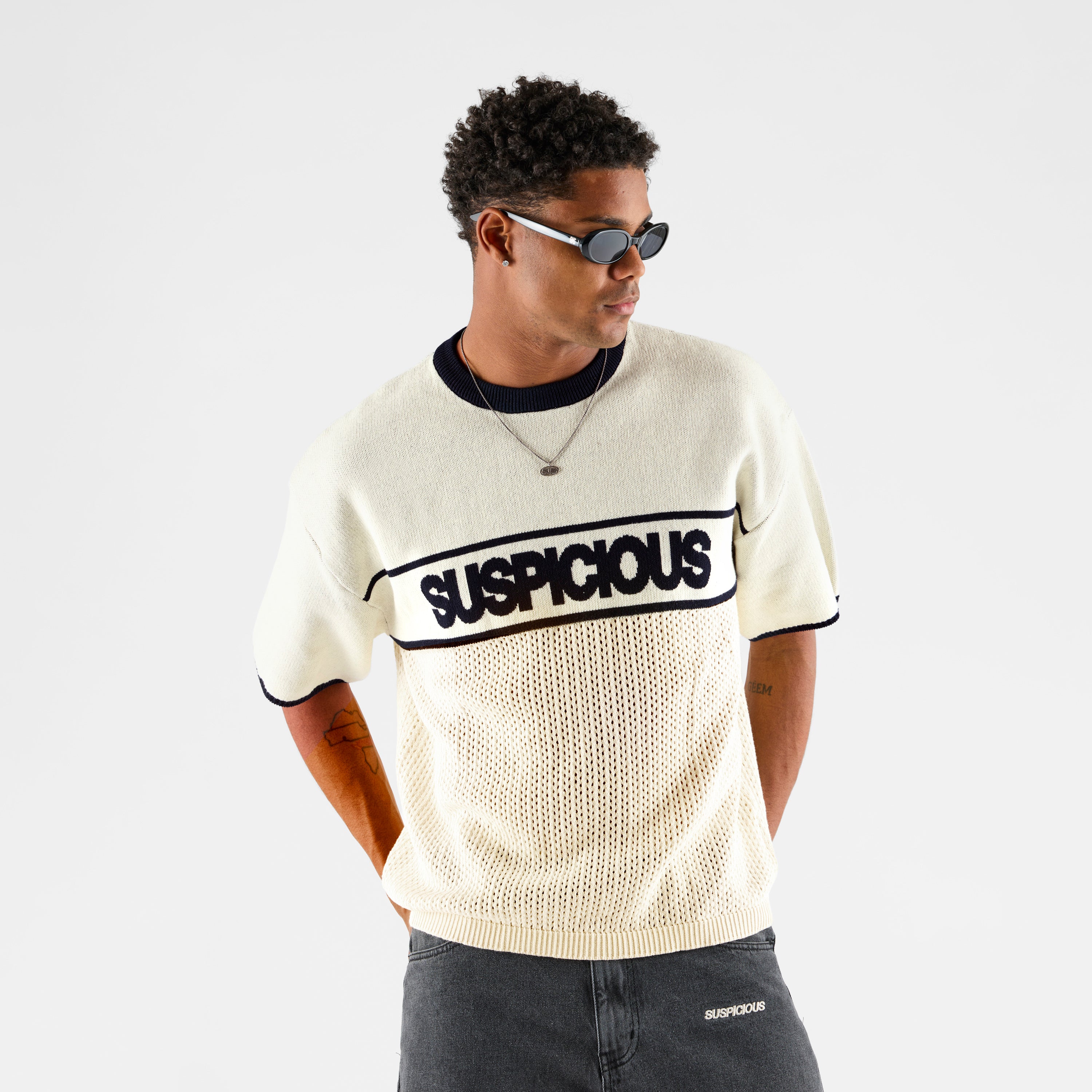 Nr 17 Knitted Jersey - Natural – Suspicious Antwerp