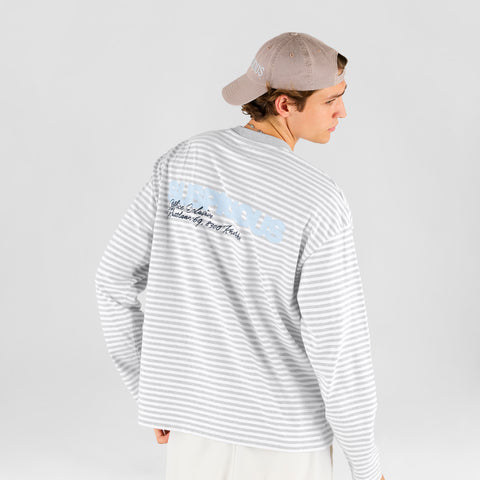 Knokke / Offline Block Party Striped Longsleeve - Ash & White