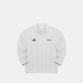 Fall / Offset Longsleeve Cotton Polo - Neutral Heather