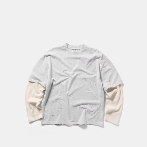 Winter 2 / Painter Layered Waffle Longsleeve - Heather Grey