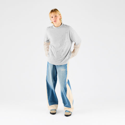 Winter 2 / Painter Layered Waffle Longsleeve - Heather Grey