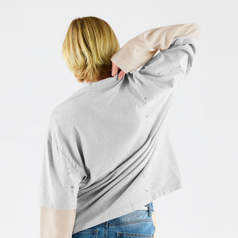 Winter 2 / Painter Layered Waffle Longsleeve - Heather Grey