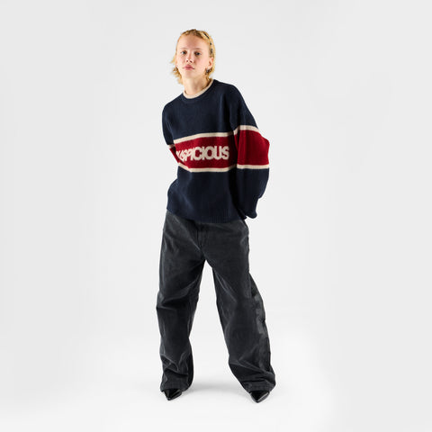 Winter 2 / Panel Knitted Sweat - Nightfall