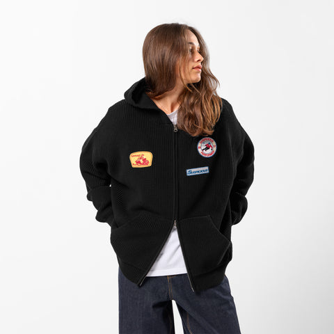 Winter3 / Patch Patrol Vintage Zip-Up - Black