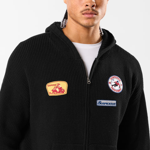 Winter3 / Patch Patrol Vintage Zip-Up - Black