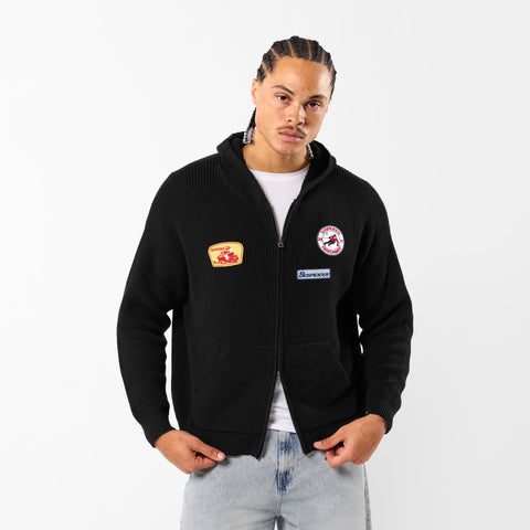 Winter3 / Patch Patrol Vintage Zip-Up - Black