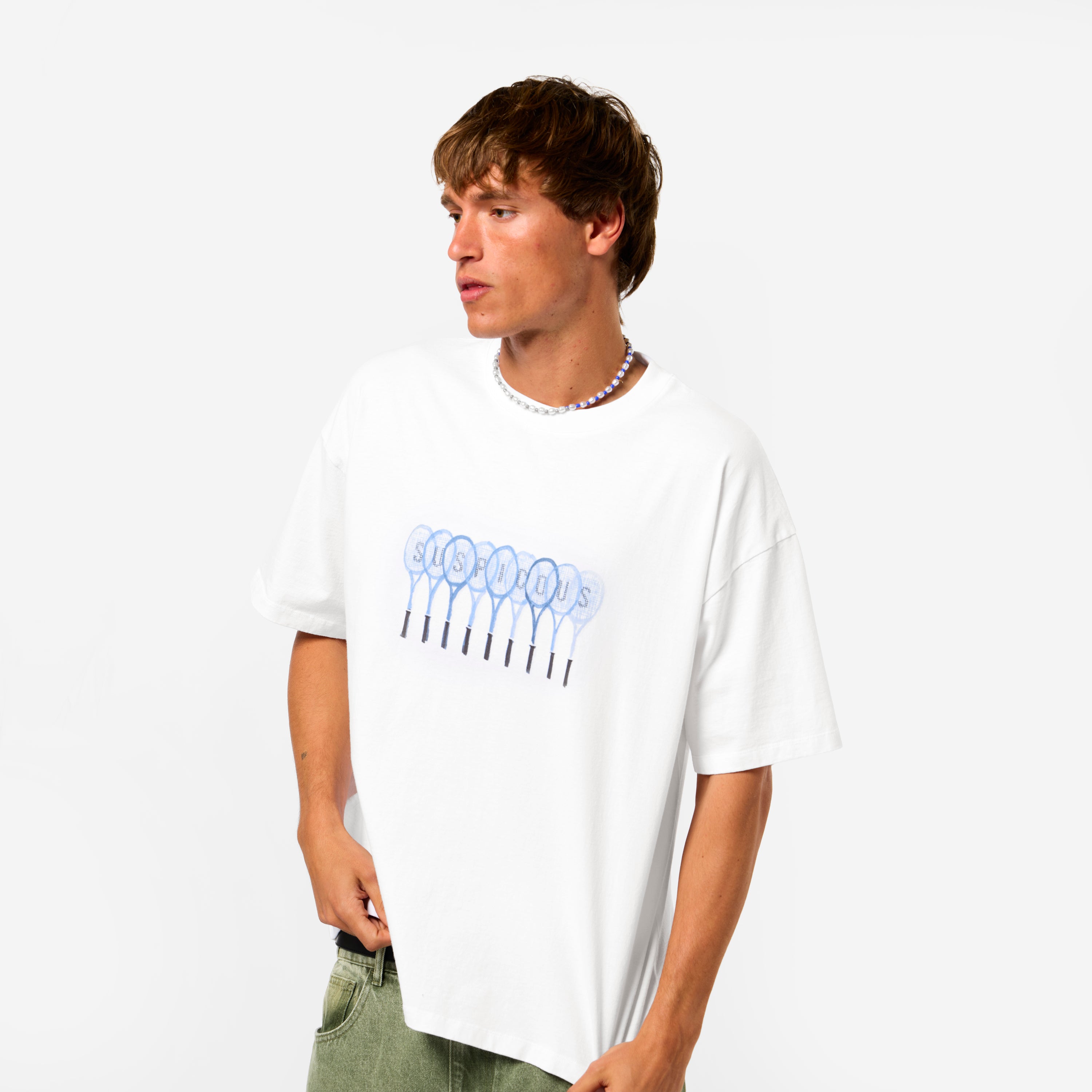 Rackets Tee - White – Suspicious Antwerp