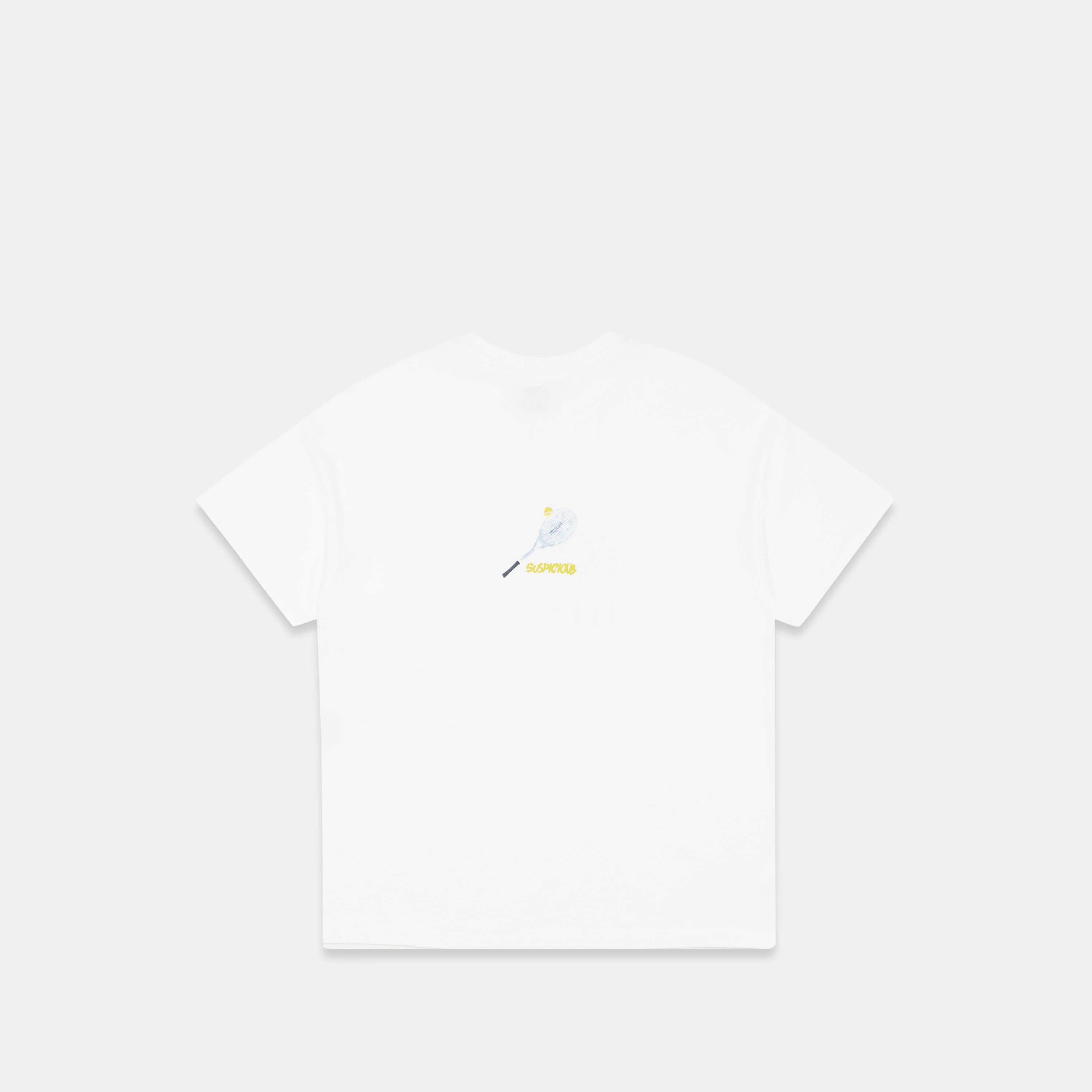 Rackets Tee - White – Suspicious Antwerp