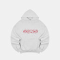Summer Stripes / Red Layered SSPCS Applique Hoodie - Ash