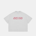 Summer Stripes / Red Layered SSPCS Applique Tee - Ash