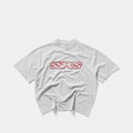 Summer Stripes / Red Layered SSPCS Applique Tee - Ash