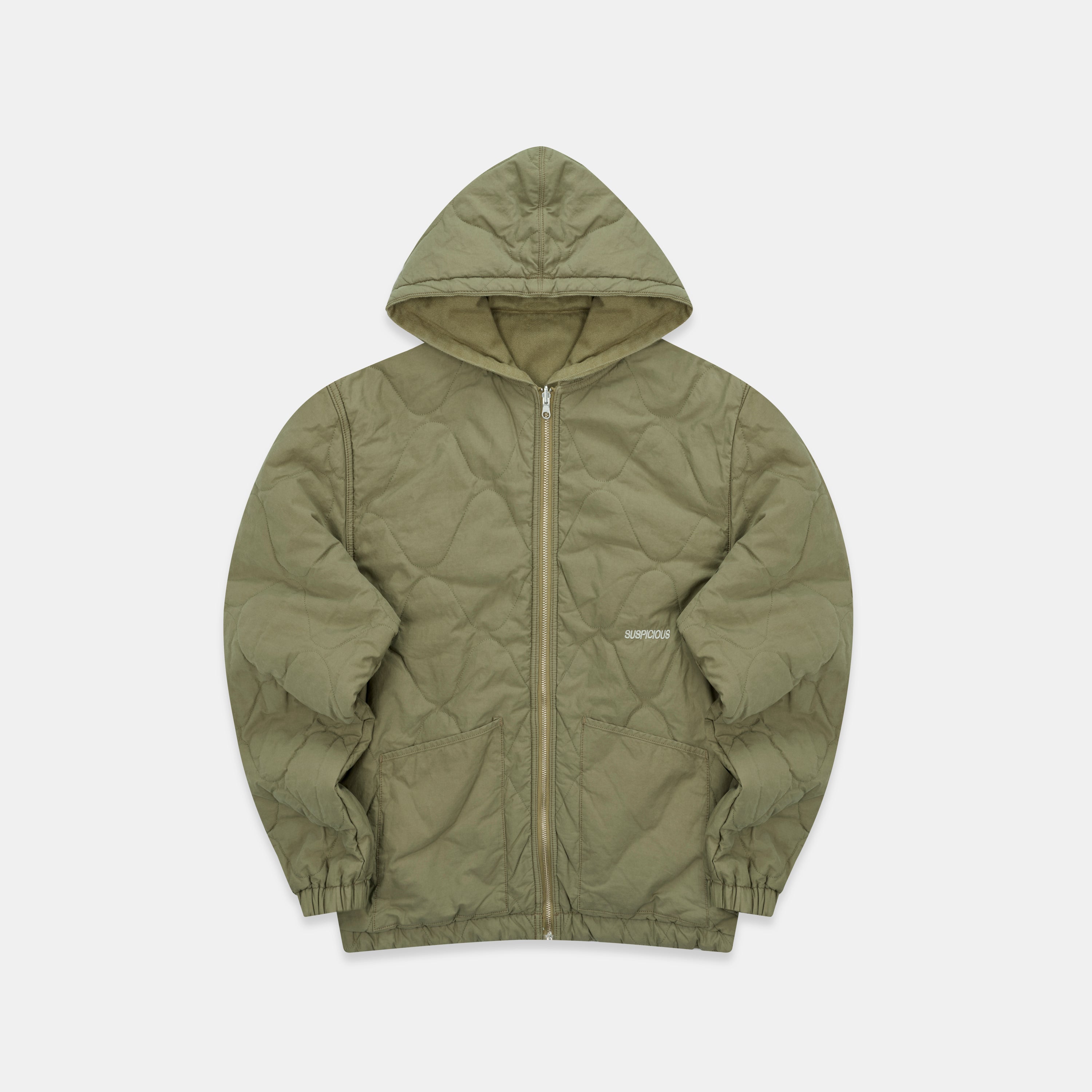 Reversible Canvas Hooded Jacket - Lichen Green – Suspicious Antwerp