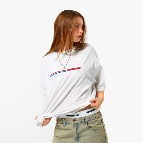 RDA / Rotterdam Exclusive Tee - White & Ruby Red