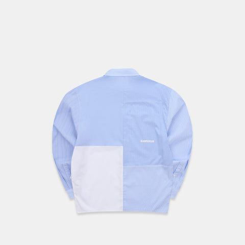 Spring 1 / S2026 Patchwork Longsleeve Shirt - Light Blue
