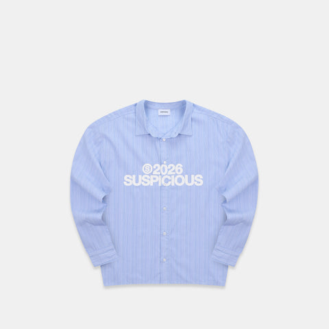 Spring 1 / S2026 Striped Longsleeve Shirt - Light Blue & White