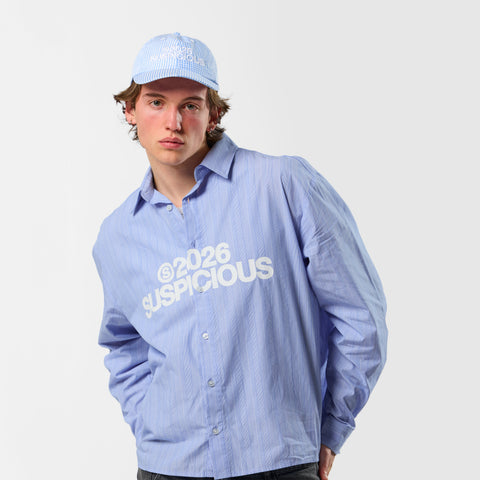 Spring 1 / S2026 Striped Longsleeve Shirt - Light Blue & White