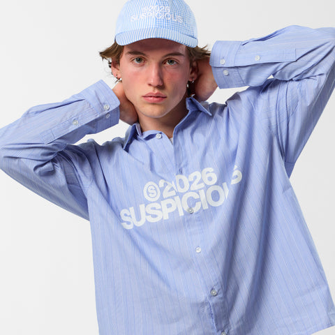Spring 1 / S2026 Striped Longsleeve Shirt - Light Blue & White